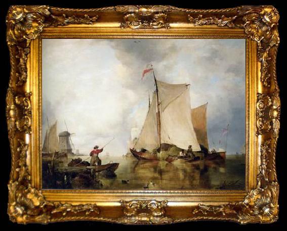 framed  unknow artist Seascape, boats, ships and warships. 124, ta009-2